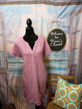 Universal Threads.  Pink V-Neck Gauze Midi Dress